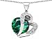 Original Star K(tm) Simulated Heart Shape 12mm Emerald Pendant LIFETIME WARRANTY