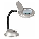 3-Diopter Magnifying Desk Lamp - Silvertone