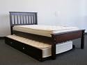 Bed Twin size with Trundle in Cappuccino