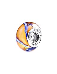 SilveRado(tm) SW12 Murano Glass Day Tripper Bead / Charm