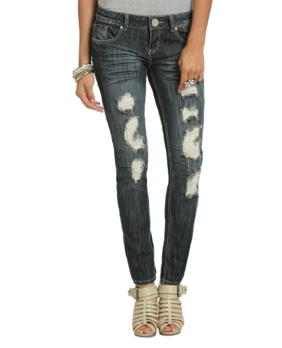 Wet Seal Destroyed Zipper Pocket Jean Wet Seal Destroyed Zipper Pocket Jean