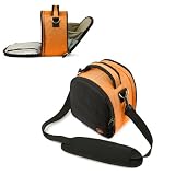 Vangoddy Laurel Orange with Luxury Woven Lining Nikon Digital Camera System Case for: Nikon 1 V1 , Nikon 1 J1 , Body Only or with Nikkor Lens