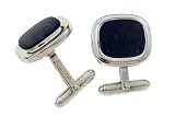 Sterling Silver Genuine Lapis Cuff Links