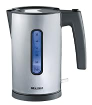 Severin WK 3304 Wasserkocher, aluminium-schwarz / 1,7 Liter Inhalt / 2200 W