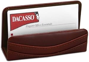 Mocha Leather Business Card Holder