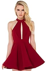 Sexy Keyhole Backless Halter  Dress