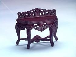 Miniature Handcarved Mahogany Demi Table