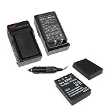 Lithium-Ion Battery + Battery Charger with Car Adapter for Sanyo Xacti VPC-TH1 / VPC-TH1BL / VPC-WH1 / VPC-WH1YL / VPC-WH1BL / VPC-FH1 / VPC-FH1BK / VPC-HD1000 / VPC-HD1010 / Kodak Z Series EasyShare Z730 / EasyShare Z7590 / EasyShare Z760