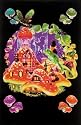 MUSHROOM FROG DRAGON FLY BLACK LIGHT POSTER 1852