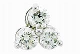 Ladies 1.00ct Diamond Three Stone Cluster Pendant