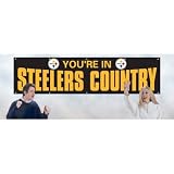 NFL Pittsburgh Steelers "You're In Steelers Country" Black 8 Foot Banner