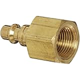 Dixon Valve DCP2023B Brass Air Chief Industrial Interchange Air Fitting, Quick-Connect Plug, 1/4" Coupler x 3/8" NPT Female Thread, 37 CFM Flow Rating