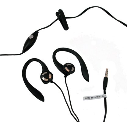 New Stereo Headset Hands-free Earphone with build-in Microphone for Apple iPhone 4/ 4G/ 3G/ 3G S- Compatible with Blackberry Tour 9630, Storm 9530, iPod Touch, iPod Classic, iPod Nano 3G 2G 1G, iPod Shuffle and MP3 MP4 - Black + Free Stars Stripes Silicone Wristband