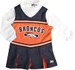 Denver Broncos Girls 4-6X Long Sleeve Cheerleader Jumper