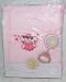 Cutie Pie *Princess* Fleece Baby Blanket   w/ toy rattle