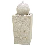 STI Group 42' Organic 625 Feng Shui Sandstone Pillar with matching Globe