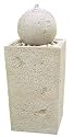 STI Group 42" Organic 625 Feng Shui Sandstone Pillar with matching Globe