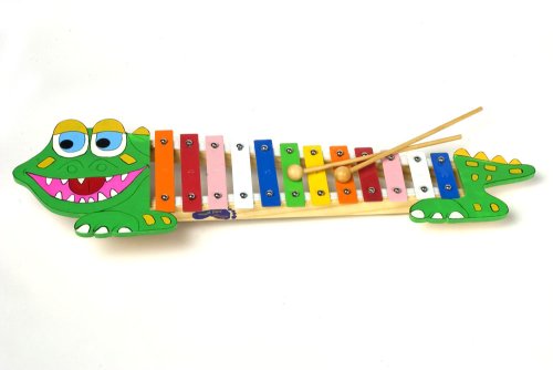 Childrens Toyshop  Toys : Crocodile xylophone wood/metal 7977