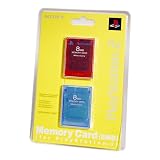 Playstation 2 Memory Card 8MB 2PK Red/Blue