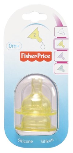 Childrens Toyshop   : Fisher Price Pack of two Medium Flow Teats  3M+