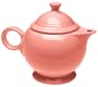 Homer Laughlin China Fiesta Rose Teapot 44 Oz.