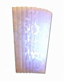 Exciting Lighting EZ1003 Wireless EZ Wall Sconce Pleated Fanfold with White Pattern