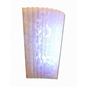 Exciting Lighting EZ1003 Wireless EZ Wall Sconce Pleated Fanfold with White Pattern by Exciting Lighting