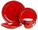 Emile Henry Provencal Cerise Red 16-Piece Dinnerware Set, Service for 4