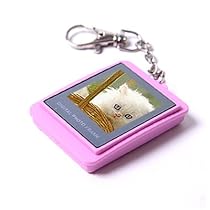 1.5" Digital Photo Frame Album Clock Keyring Pink