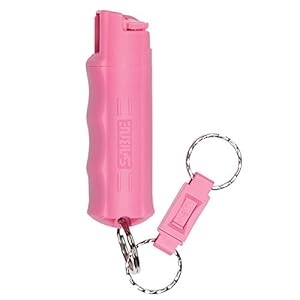 SABRE Red Pepper Spray with Pink Key Case (1/2 Ounce) - now with 5x's more spray