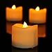 Youngerbaby 24pcs Amber Yellow Flickering Tea light Candles With Timer - 6 hrs On 18 hrs Off - Battery Operated LED Flameless Tealight For Wedding,Party, Indoor Decoration