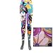 PURPLE LIME ORANGE BLUE FLORAL FOOTLESS LEGGINGS TIGHTS