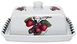Portmeirion Strawberry Fair Butter Dish with Handle Top