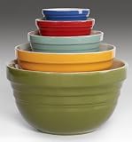 TTU Gallery 5-Piece Mixing Bowl, Retro Multi