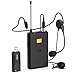 Wireless Microphones for Computer,FIFINE USB Wireless Microphone System for PC & Mac,Headset UHF Wireless System with USB Receiver,Transmitter,Headset and Clip Lavalier Lapel Mic.(K031B)