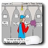 Londons Times Funny Music Cartoons - Brother s Keeper - Mouse Pads