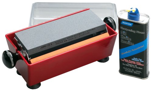 Norton IM100 6-inch Three Stone Sharpening System: 6 x 2 x -inch Fine India, Medium Crystolon, and Coarse Crystolon stones