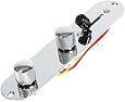 Wired Loaded Control Plate Harness Switch Knobs for TL Tele Telecaster Guitar Silver