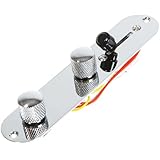 Wired Loaded Control Plate Harness Switch Knobs for TL Tele Telecaster Guitar Silver