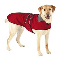 Dog Coat - Red Fleece Reflective Safety Jacket for Dogs - Large