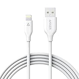 【Apple認証 (Made for iPhone取得)】 Anker PowerLine ライトニングUSBケーブル 【防弾仕様の高耐久ケブラー繊維】 iPhone 6s, 6s Plus/iPad Pro, Air, mini/iPod touch 他対応 (ホワイト 0.9m) A8111021