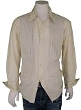 Modern Men's Long Sleeve Linen Shirt G-L810-1 White Off-White