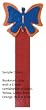 Milano Butterfly Italian Patent Leather Bookmark, Surprise Color Combinations, 9 Inch