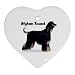 Afghan Hound Black Ornament (Heart)
