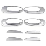 8PC Automotive Chrome Door Handle Cover Trim Kit with Passenger Side Keyhole without... by Astra Security