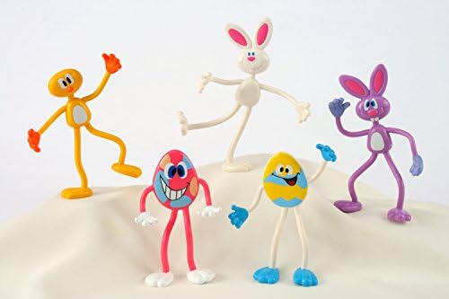 Easter Decorations Basket Fillers - 3 Pack of Bendy Toys