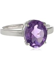 Sterling Silver and Oval Gemstone Ring