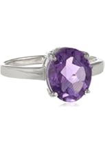 Sterling Silver and Oval Gemstone Ring