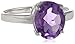 Amazon Collection Sterling Silver and Oval Gemstone Ring