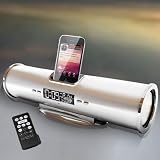 iPhone 4 3G 4G iPod Nano DOCKING DOCK SPEAKER STATION, FM Radio, Charger and Remote Control Silver Aluminium 4137lrDKWjL. SL160 Iphone Docking Station Deals